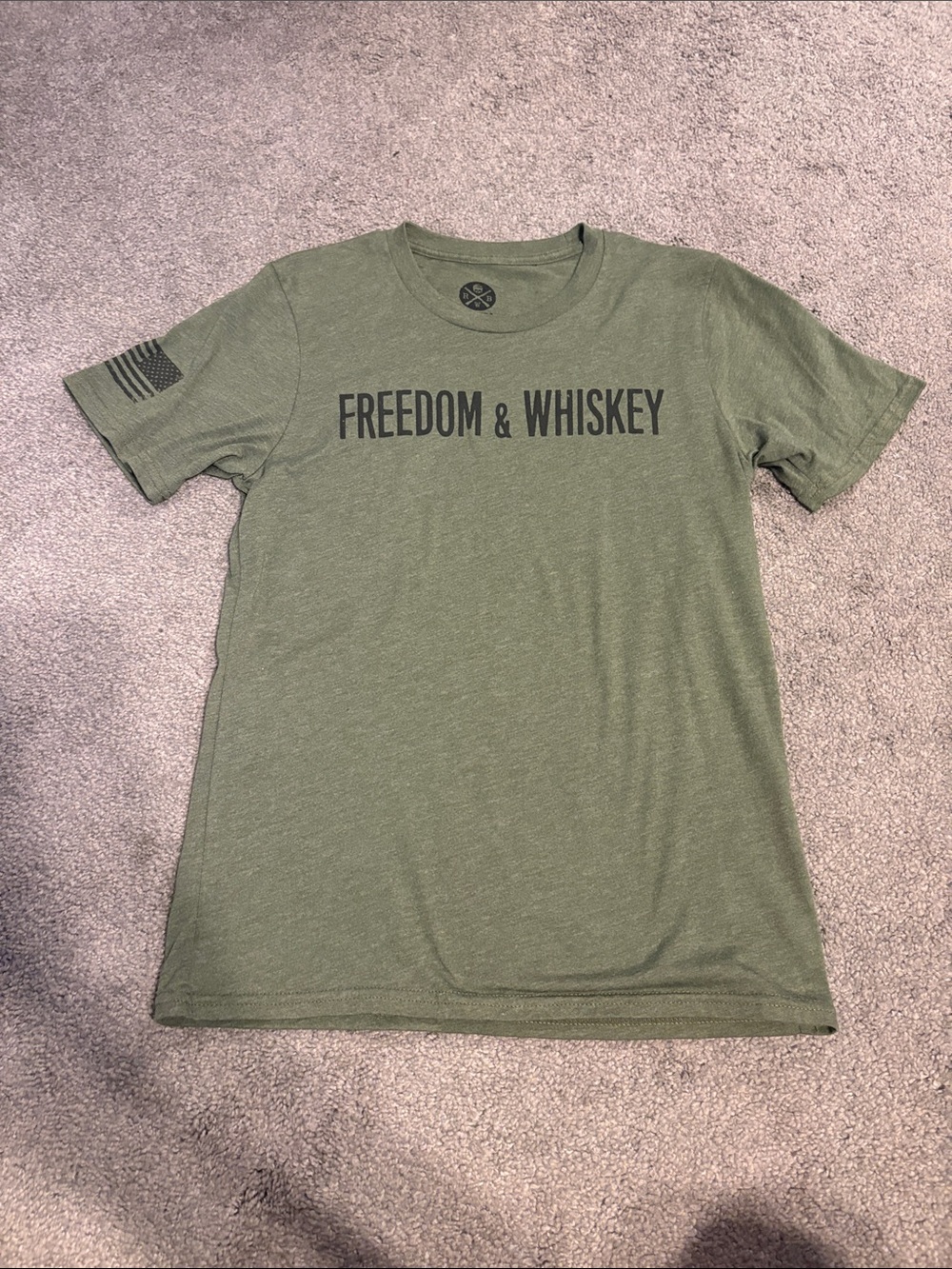 Freedom & Whiskey Men's Olive Graphic Tee